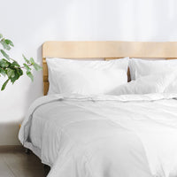 Bamboo Blend Quilt 250GSM Luxury Duvet 100% Cotton Cover - King - White