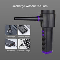 45000rpm 2in1 Cordless Air Duster Vacuum 10000mAh 75W Type-C