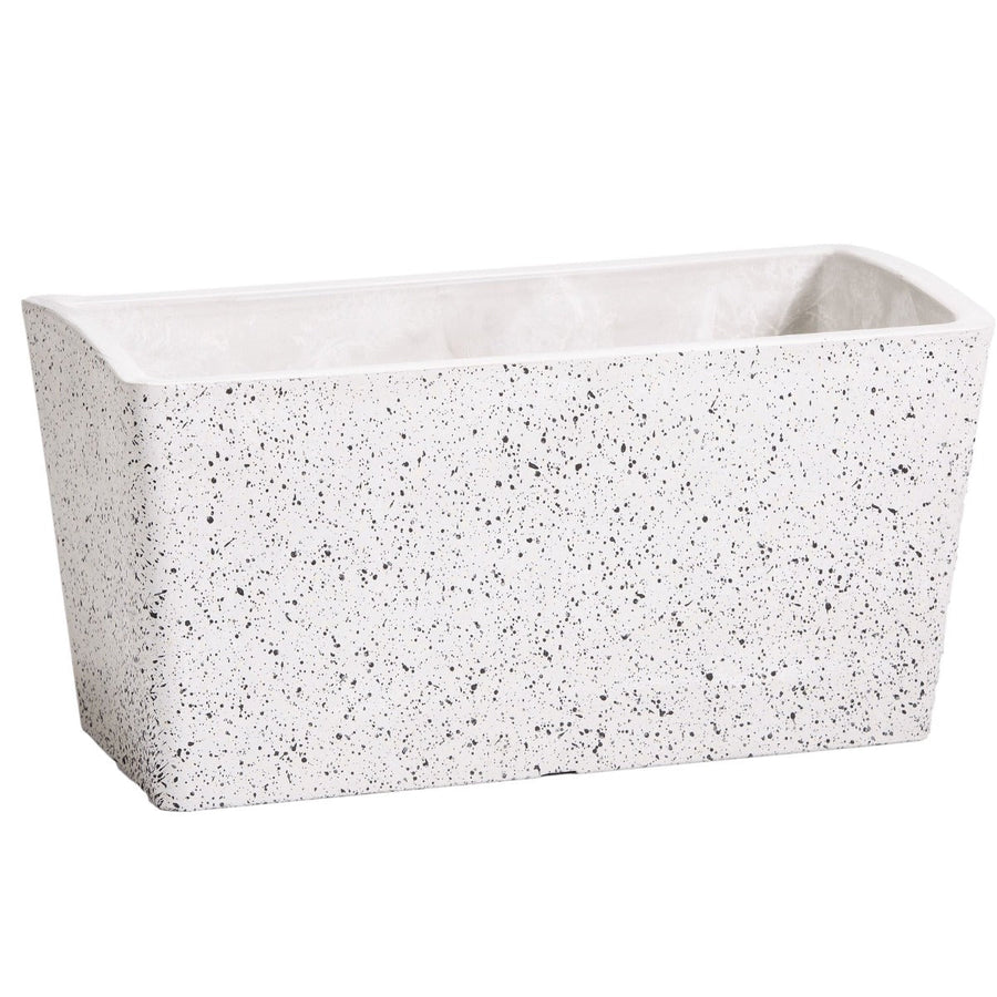 Imitation Stone Concrete White Stone Rectangle Planter 50cm