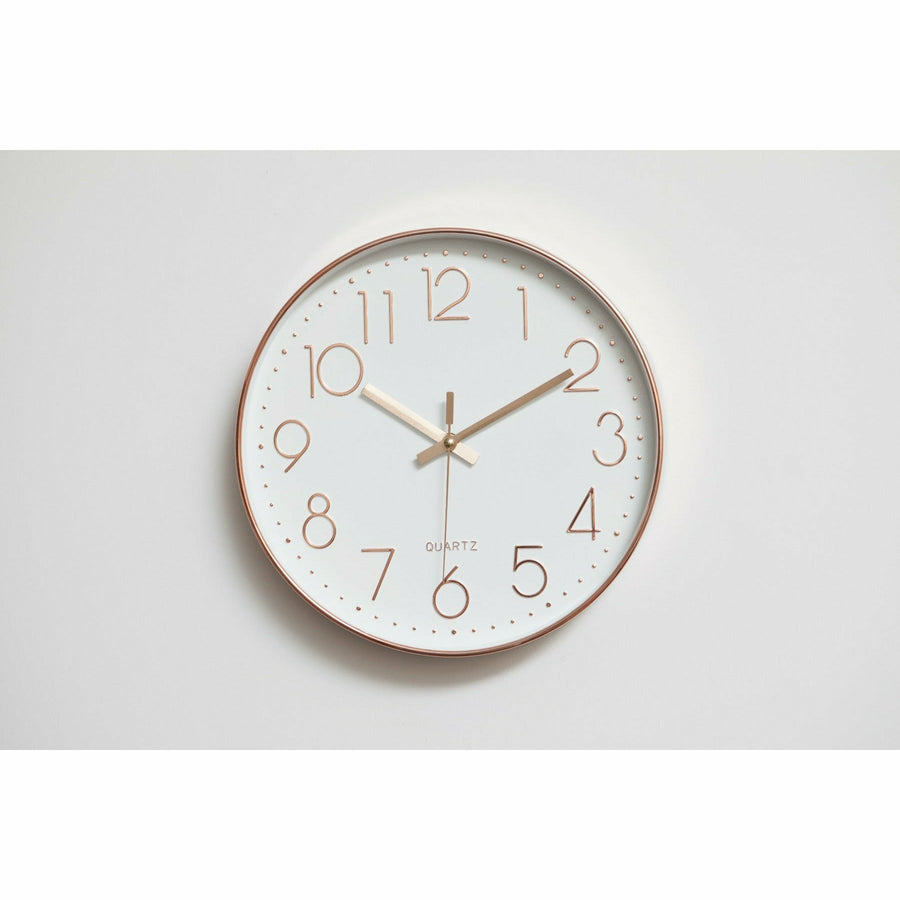 Rose Gold & White - Classic Quartz Clock