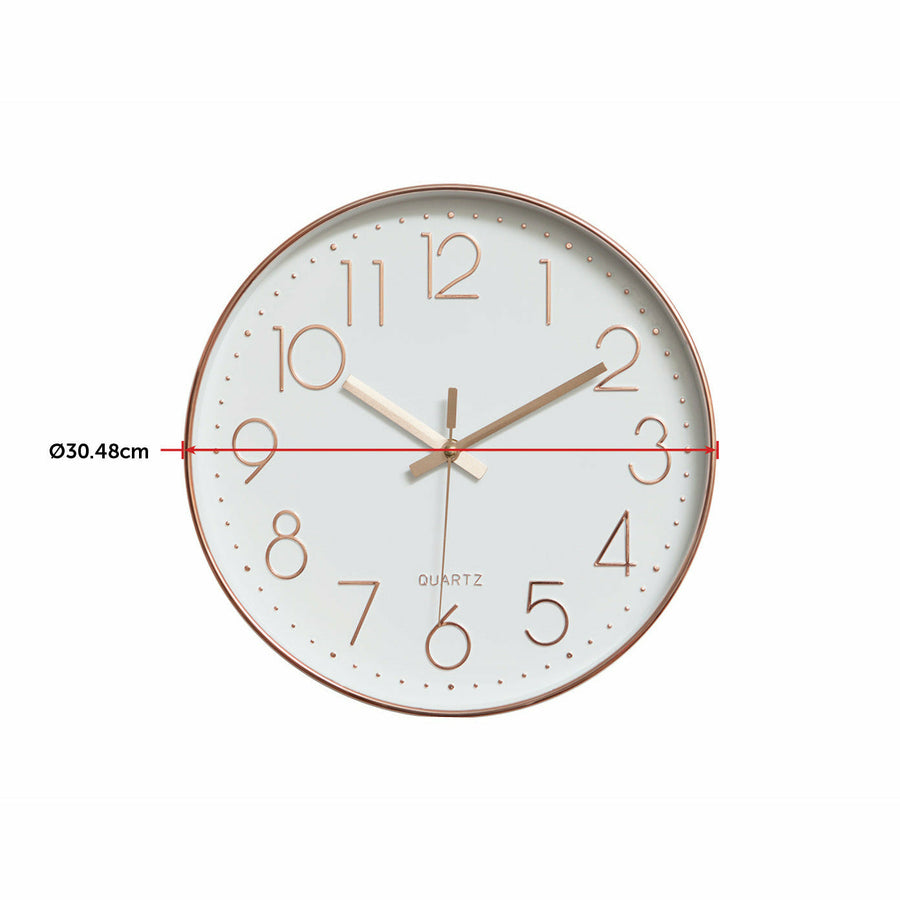 Rose Gold & White - Classic Quartz Clock