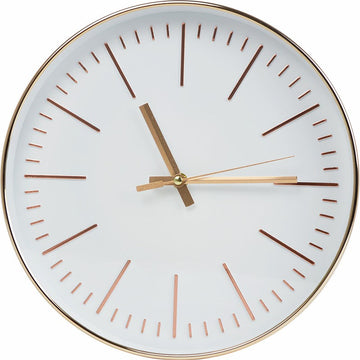 Gold & White - Minimal Quartz Clock