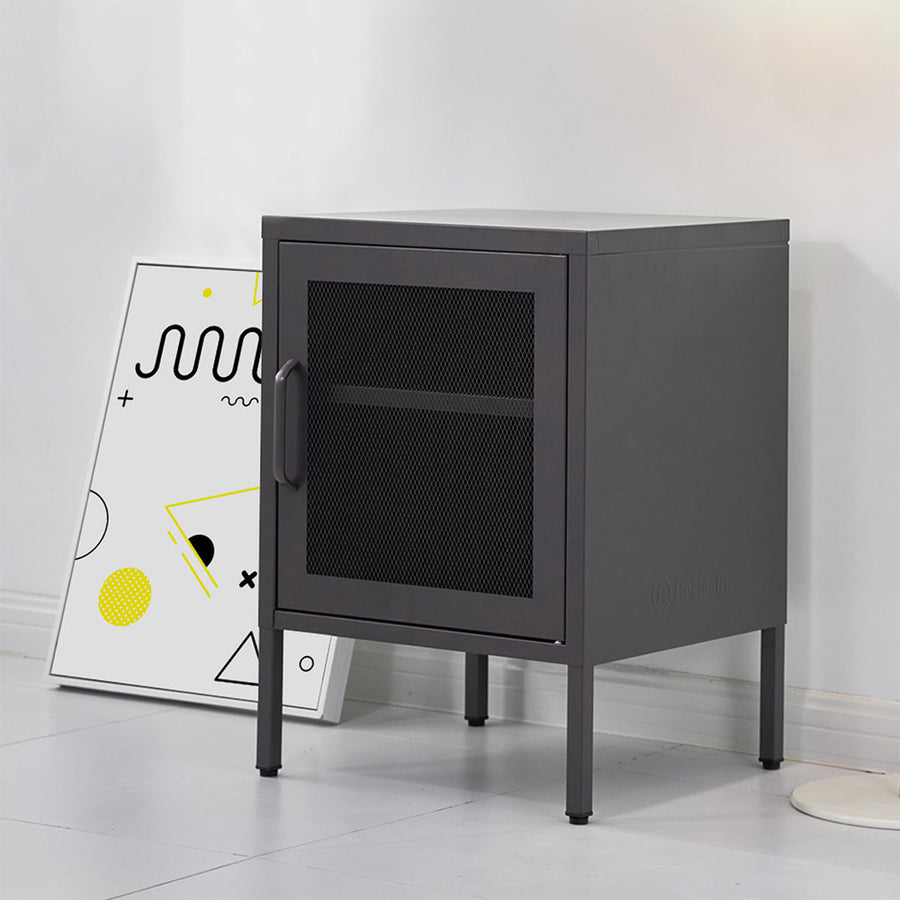 Black Mini Bedside Table