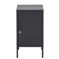 Metal Locker Storage Shelf Filing Cabinet Cupboard Bedside Table Black