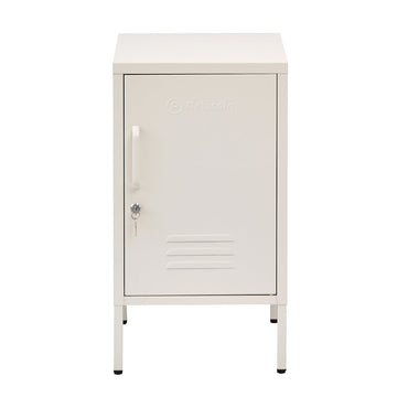 Metal Locker Storage Shelf Filing Cabinet Cupboard Bedside Table White