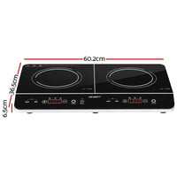 Electric Induction Cooktop 60cm Portable Kitchen Ceramic Glass Cooker