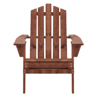 Outdoor Sun Lounge Beach Chairs Table Setting Wooden Adirondack Patio Brown Chair