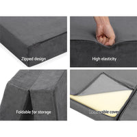 Folding Foam Portable Mattress Grey