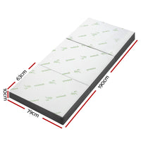 Folding Foam Portable Mattress Bamboo Fabric