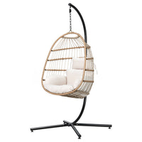 Egg Swing Chair Hammock With Stand Outdoor Furniture Hanging Wicker Seat