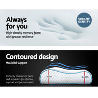 Memory Foam Pillow Ice Silk Cover Contour Pillows