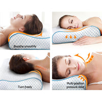 Memory Foam Pillow Ice Silk Cover Contour Pillows