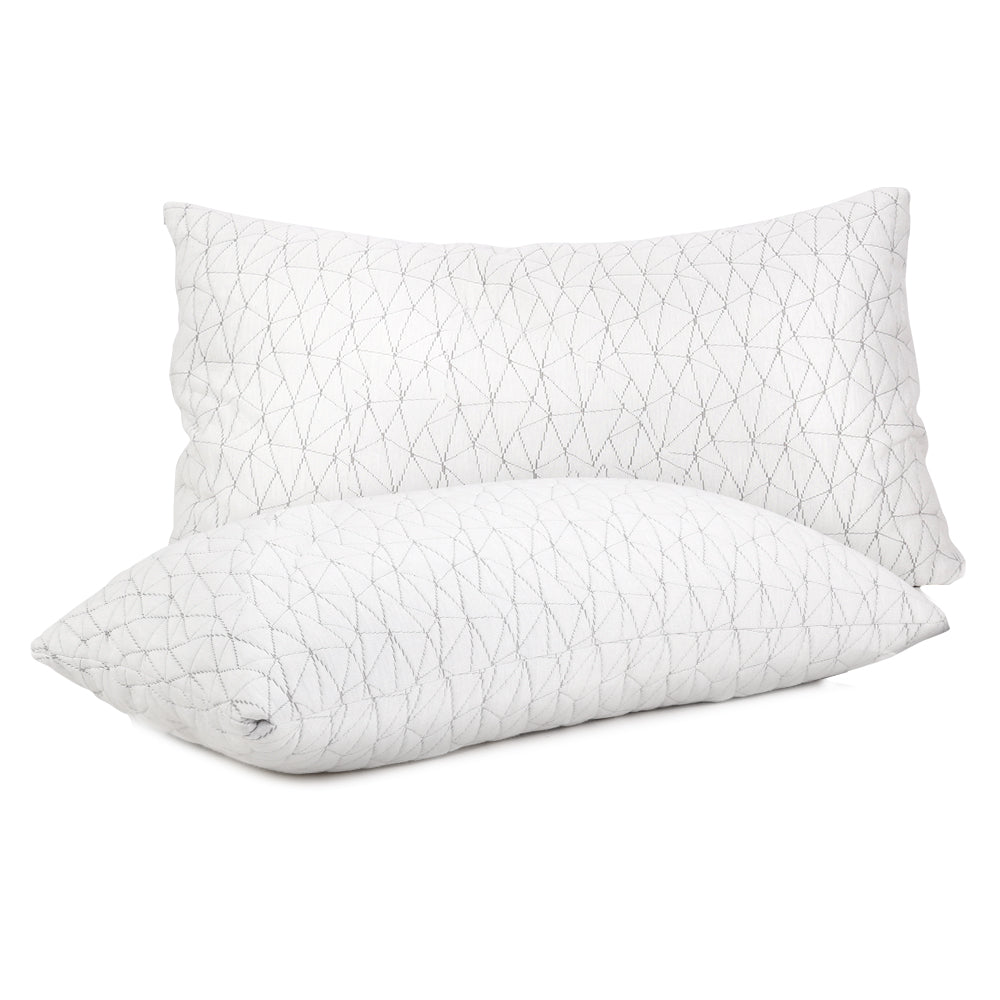 Set of 2 Rayon King Memory Foam Pillow