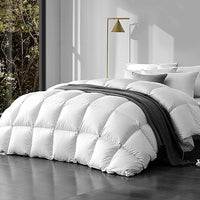 800GSM Goose Down Feather Quilt Cover Duvet Winter Doona - White Queen