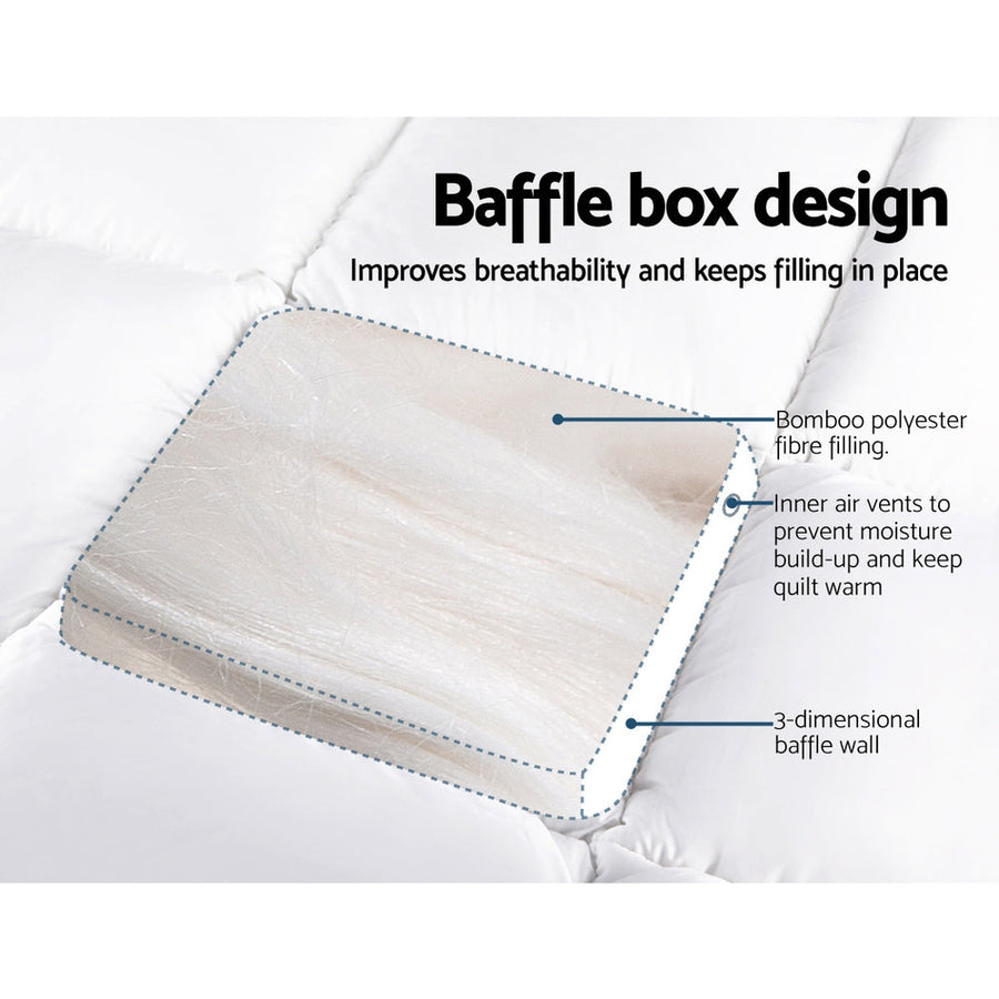 Single Mattress Topper Bamboo Fibre Pillowtop Protector