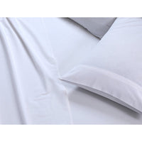 100% Egyptian Cotton Vintage Washed 500TC White Double Bed Sheets Set