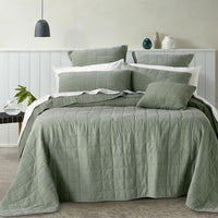 Geraldton Olive Super King Coverlet Set by Bianca