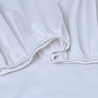 100% Egyptian Cotton Vintage Washed 500TC White Queen Bed Sheets Set