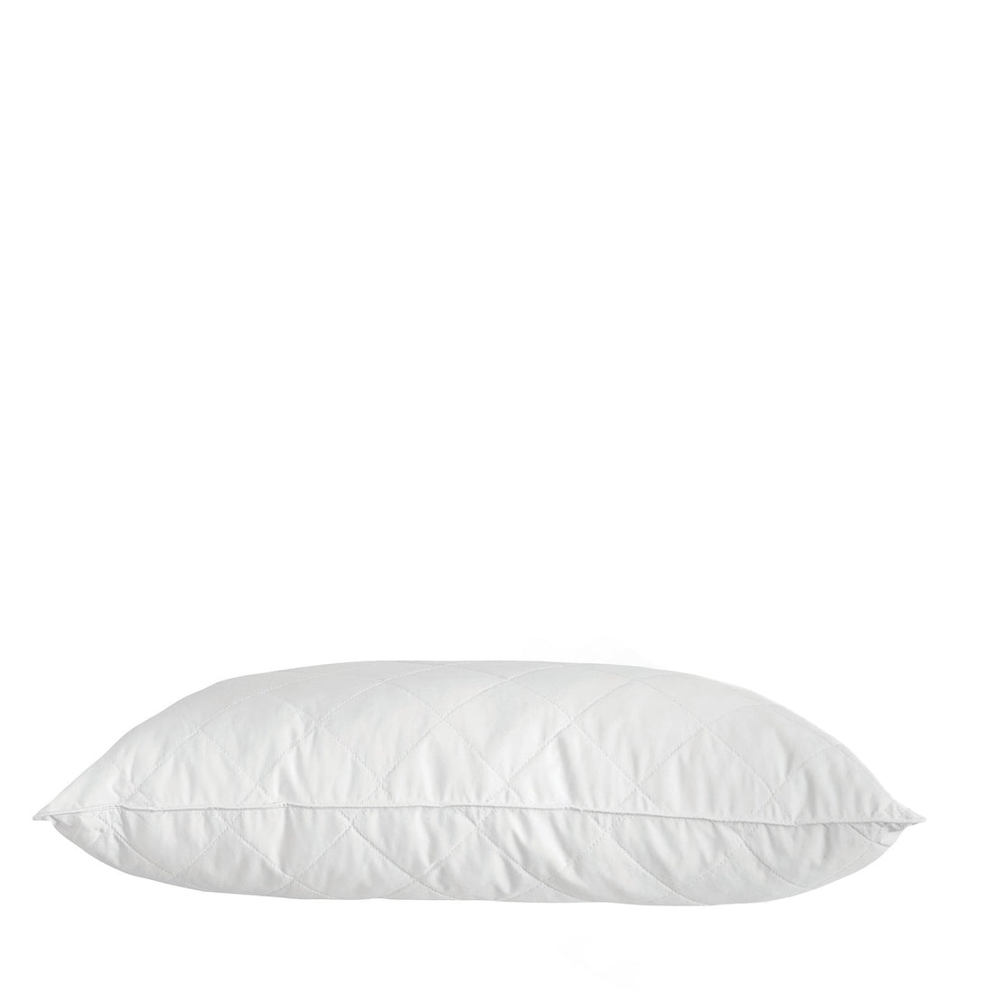 Luxury Bamboo Blend Quilted Pillow Single Pack Extra Fill Support - White