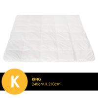 Silk Touch Quilt 360GSM All Seasons Antibacterial Hypoallergenic - White King