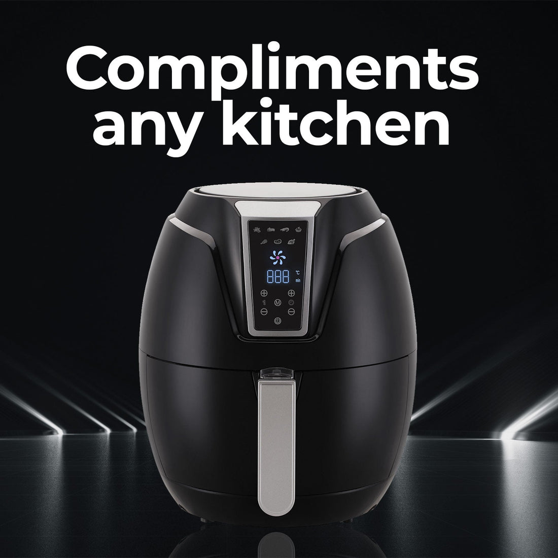 4 Litre Air Fryer Digital Display Black 1400W