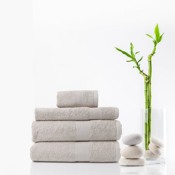 4 Piece Cotton Bamboo Towel Set 450GSM - Sea Holly