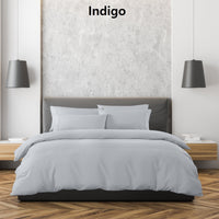 1500 Thread Count 6 Piece Cotton Rich Bedroom Collection Set - King - Indigo