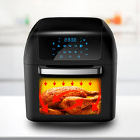 13 Litre Air Fryer 10 Presets LCD Display Black