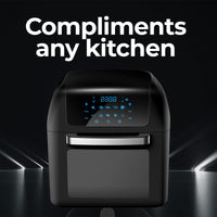 13 Litre Air Fryer 10 Presets LCD Display Black