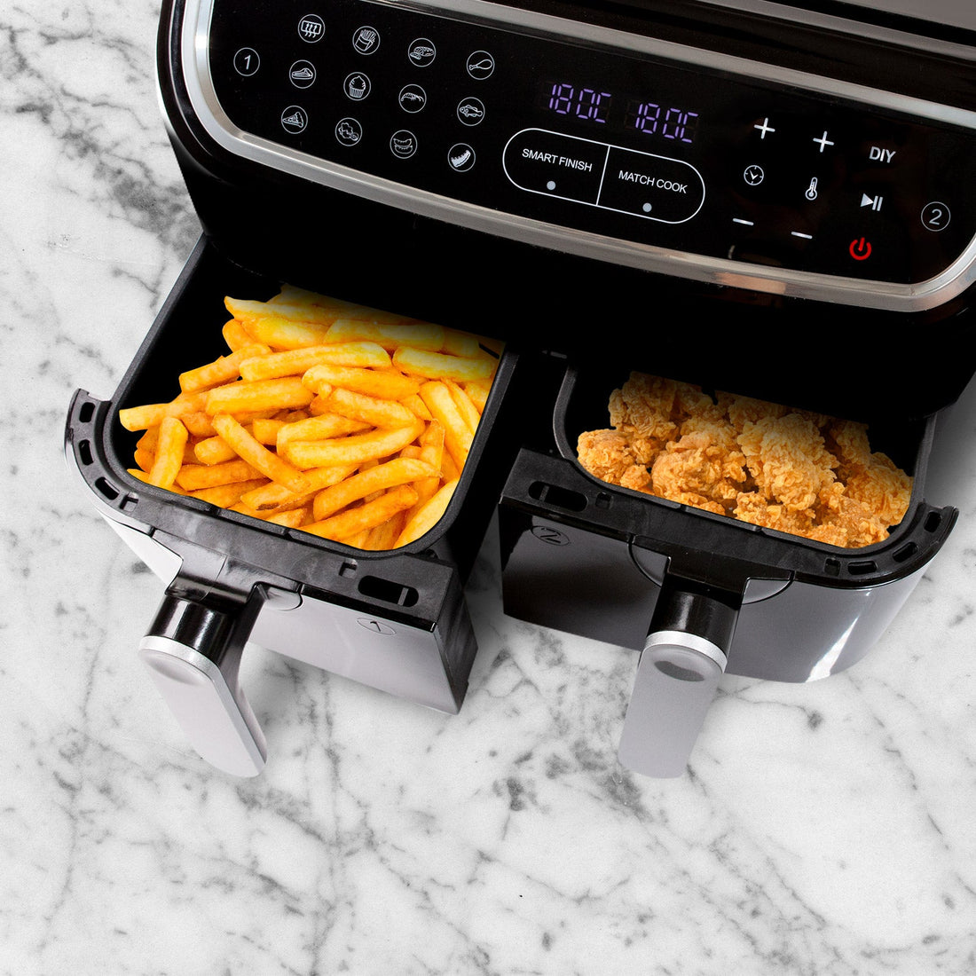 DUO 2-Basket 12-in-1 Digital Air Fryer 2 x 4.5 Litre LED Display