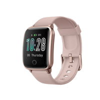 Smart Watch Bluetooth Heart Rate Monitor Waterproof LCD Touch Screen - Rose Gold