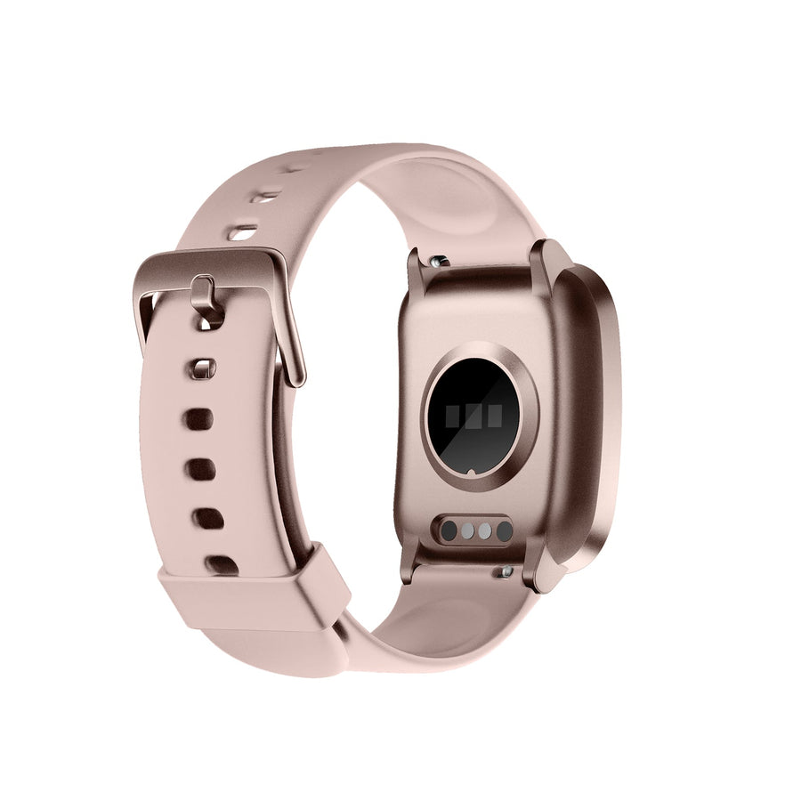 Smart Watch Bluetooth Heart Rate Monitor Waterproof LCD Touch Screen - Rose Gold