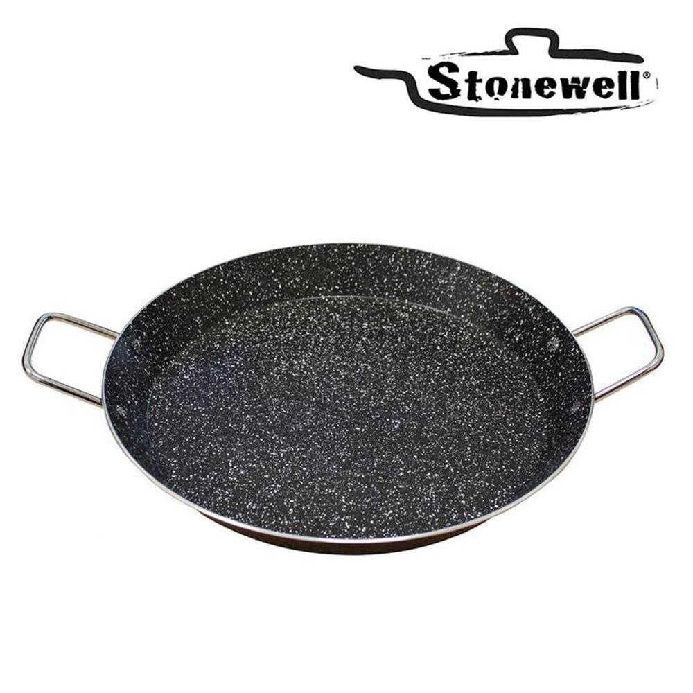 26cm Paella Pan Kitchen Non Stick Cookware Stone Black