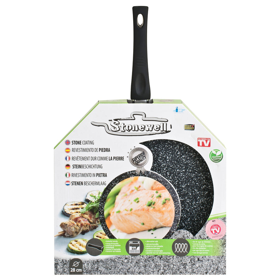 28cm Pan Kitchen Non Stick Cookware Frypan Black