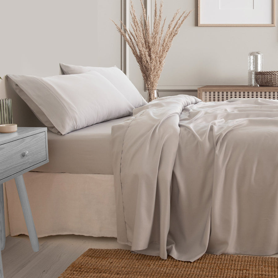Royal Comfort 3000 Thread Count Bamboo Cooling Sheet Set - Queen - Mid Grey
