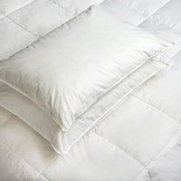 Goose Down Feather Pillows 1000GSM 100% Cotton Cover - White