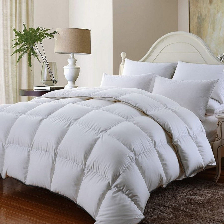 350GSM Luxury Soft Bamboo All-Seasons Quilt Duvet Doona All Sizes - White Double