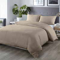 Bamboo Blended Quilt Cover Set 1000TC Ultra Soft Luxury Bedding - Grey Queen