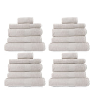 20 Piece Cotton Bamboo Towel Bundle Set 450GSM - Sea Holly