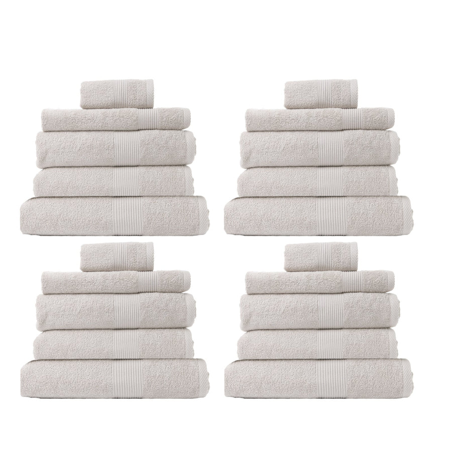 20 Piece Cotton Bamboo Towel Bundle Set 450GSM - Sea Holly