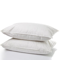 100% Cotton Vintage Sheet Set And 2 Duck Feather Down Pillows - White Queen