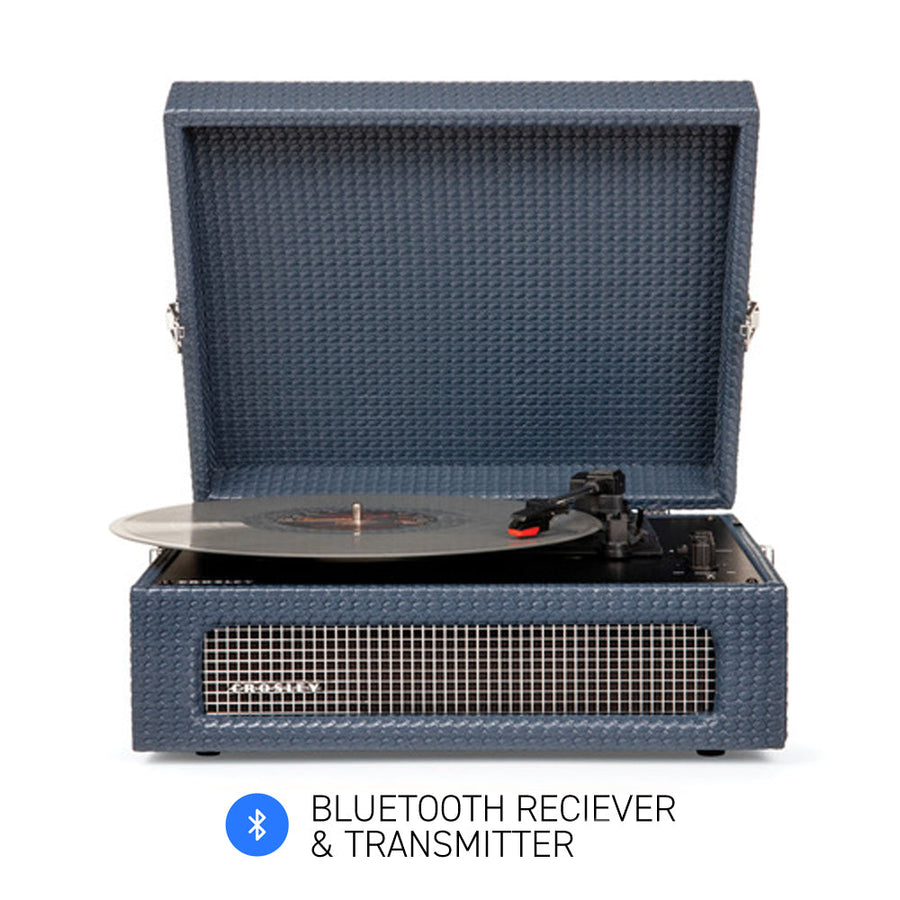 Voyager Navy - Bluetooth Portable Turntable