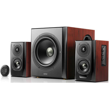 S350DB 2.1 Bluetooth Multimedia Speakers w/Subwoofer - 3.5mm/Optical/BT 4.1 AptX Wireless Sound/ Remote Control/8inch Booming Subwoofer