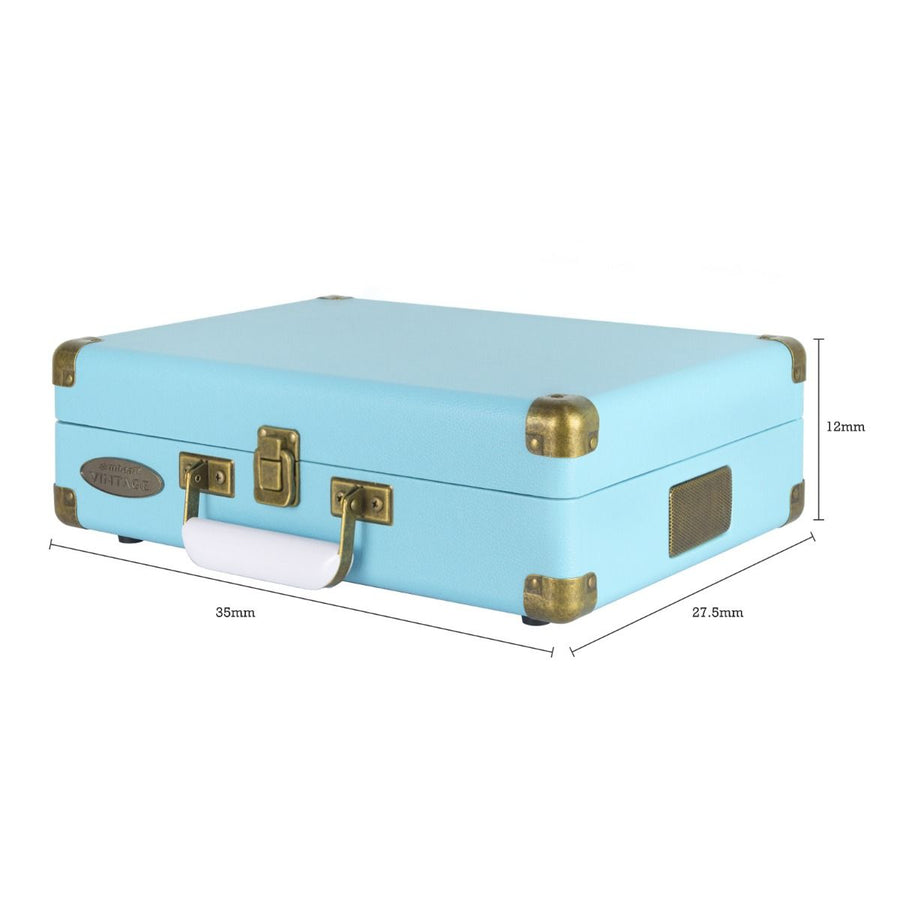 Woodstock II Sky Blue Retro Bluetooth (TX/RX) Turntable