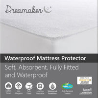 Waterproof Fitted Mattress Protector Single Bed