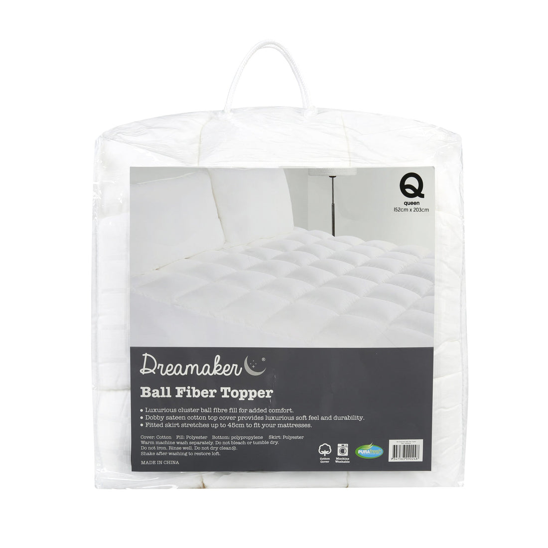 Ball Fibre Mattress Topper 1000Gsm Single Bed