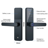 Digital Smart Door Lock Fingerprint APP Key Card Password Electronic Home Lock