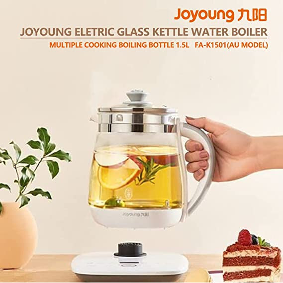 Eletric Glass Kettle Water Boiler Multiple Cooking Boiling Bottle 1.5L