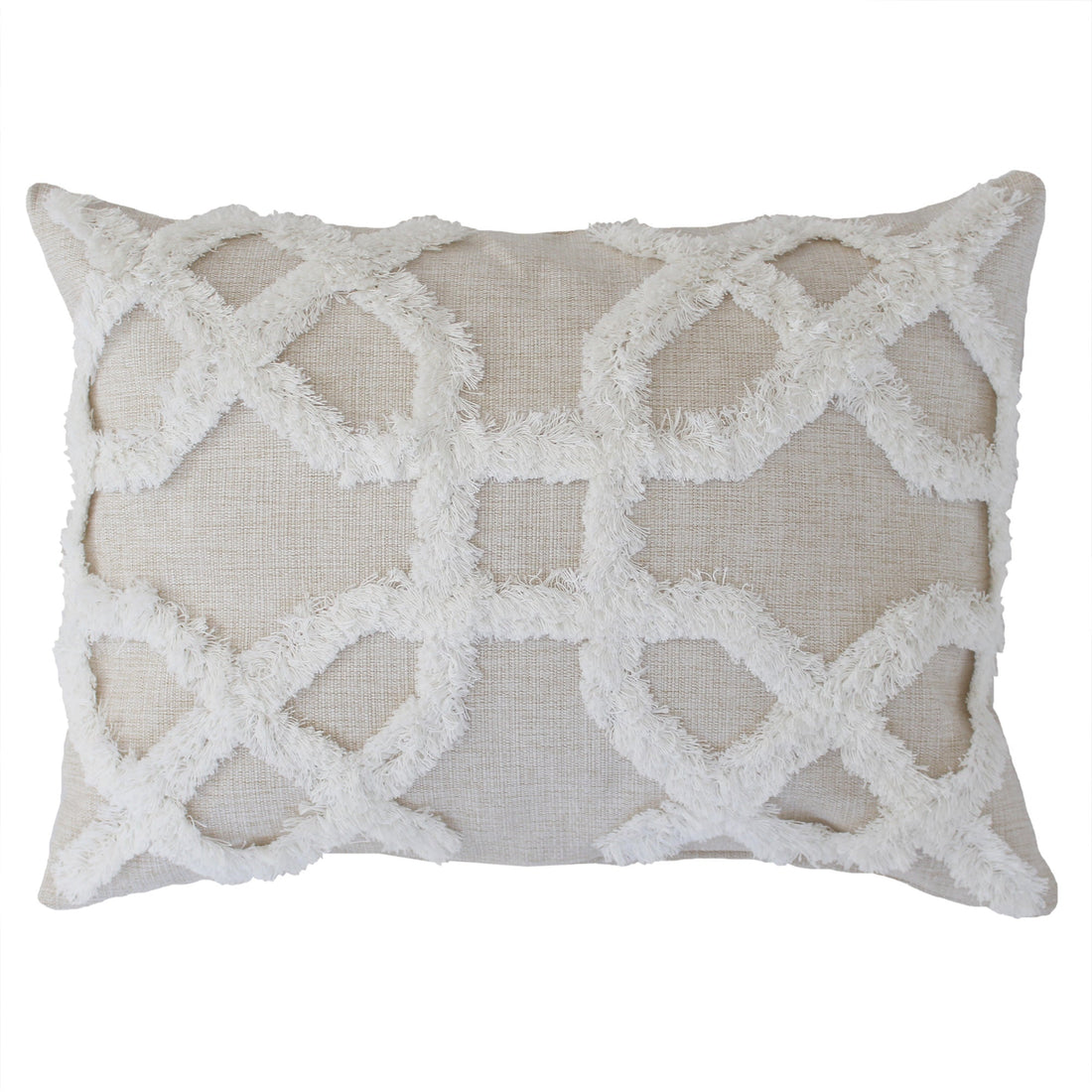 Cushion Cover-Boho Textured Single Sided-Lattice 30cm x 50cm