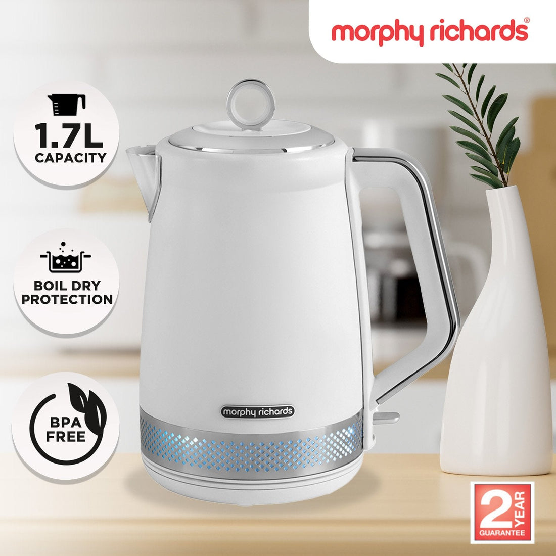 Illumination Jug Kettle 1.7l - White